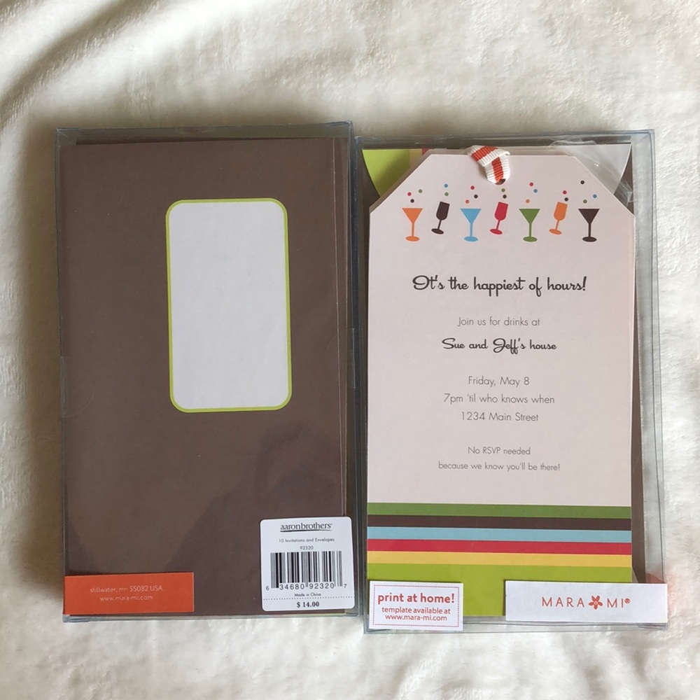 Mara Mi party invitations